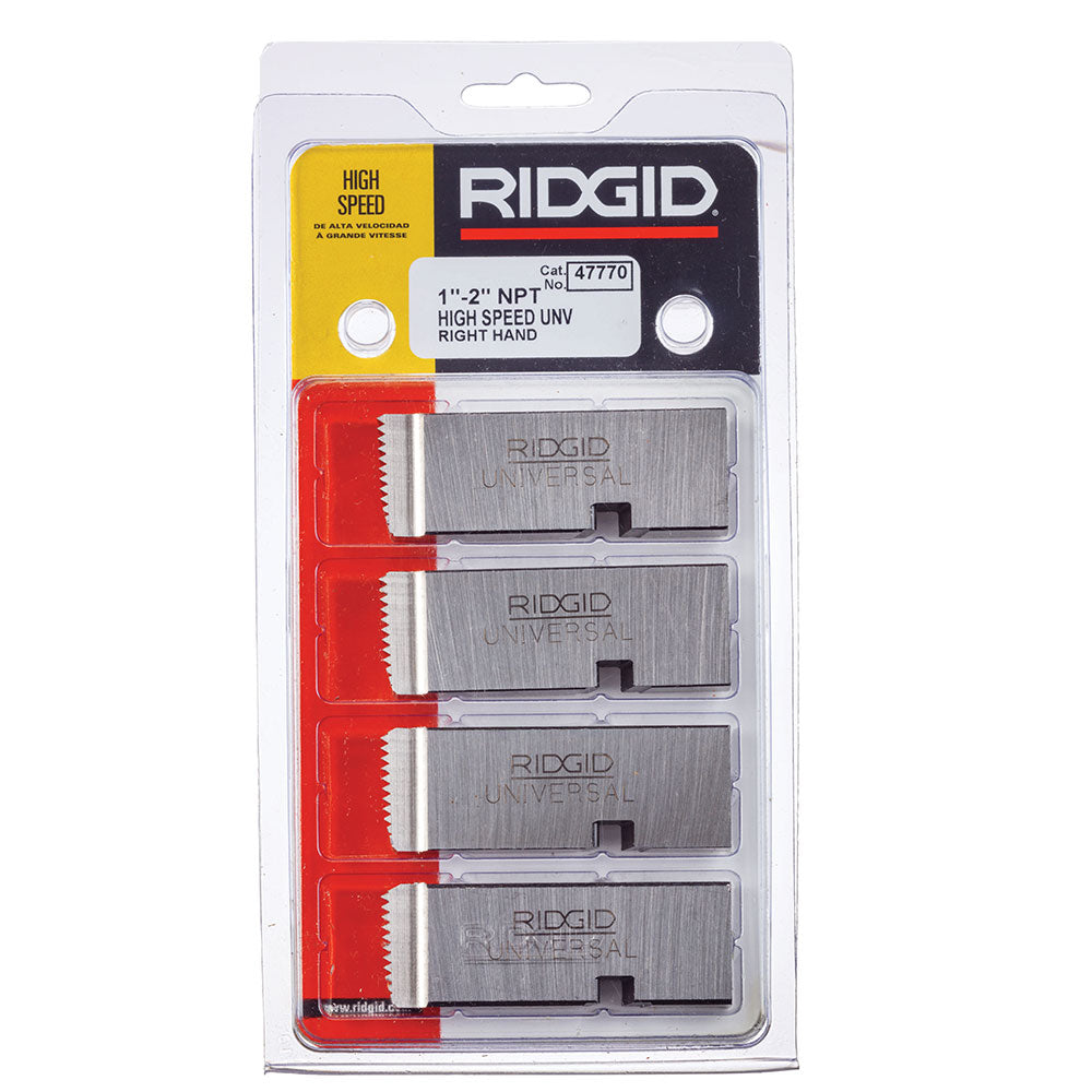 RIDGID 47780 1/4" to 3/8" - 18 NPT Universal Dies High Speed for Stainless Steel RH