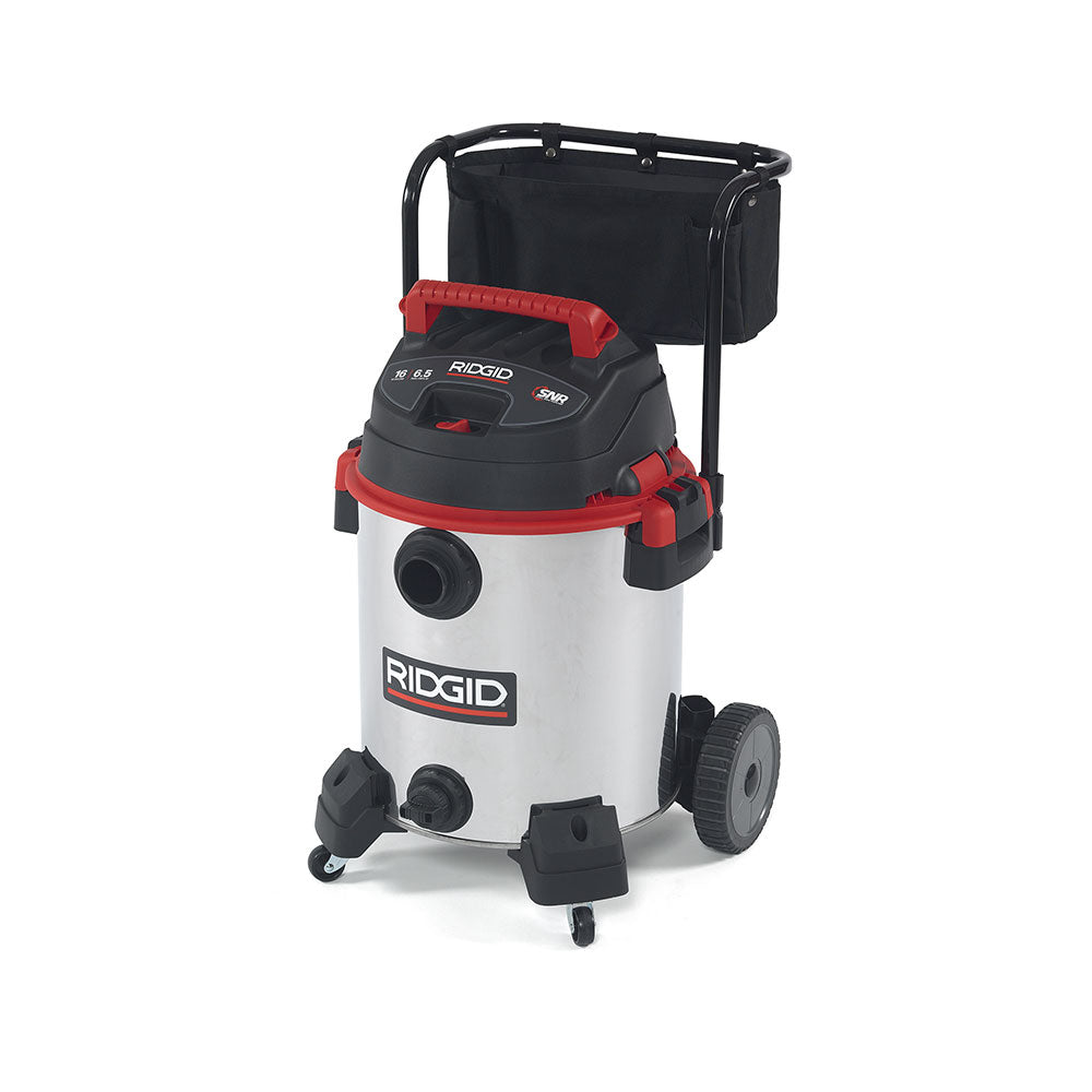 RIDGID 50353 1610RV 16 Gal Red Stainless Steel Wet/Dry Vac - 9